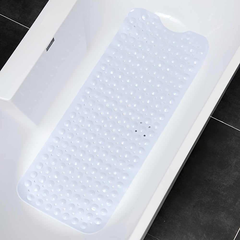 Extra long non-slip bath mat with suction cups in a tub - product photo 3