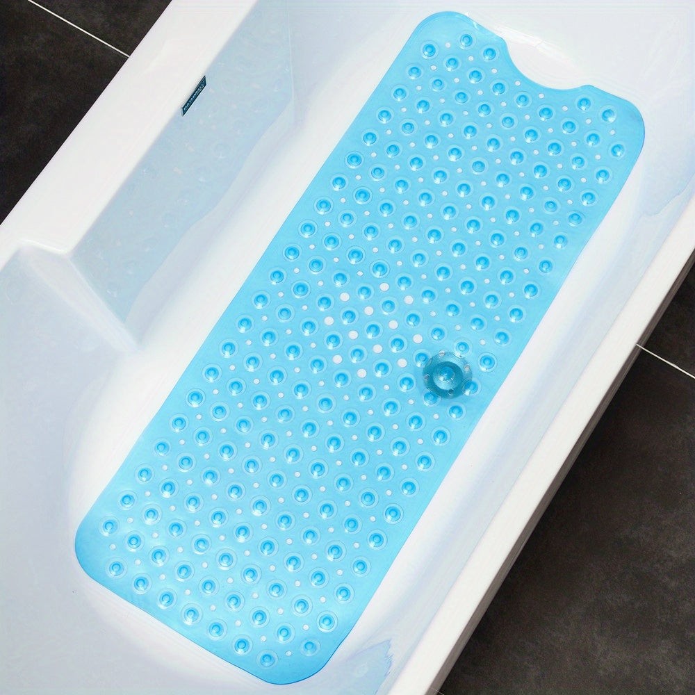 Extra long non-slip bath mat with suction cups in a tub - product photo 9