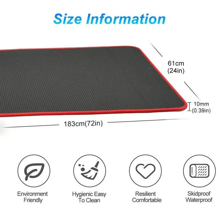 Extra thick non-slip yoga mat rolled out - product photo 4
