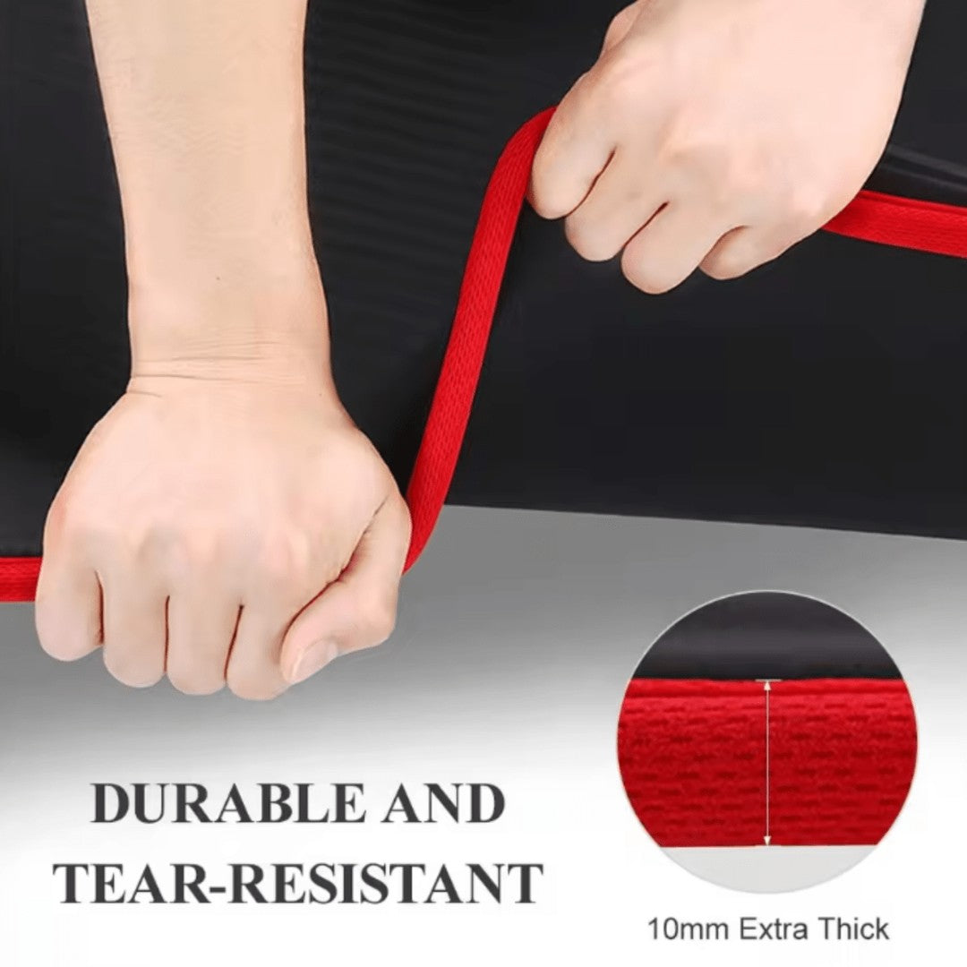 Extra thick non-slip yoga mat rolled out - product photo 6