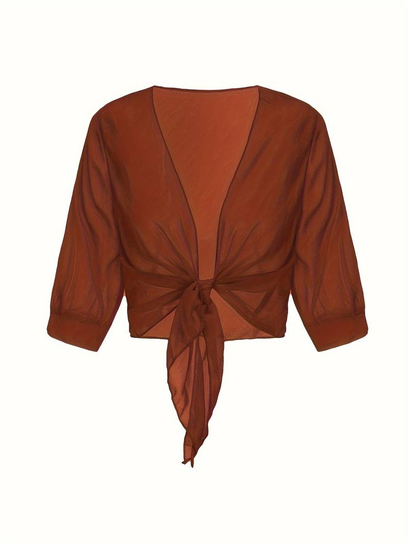 Marielle | Women’s Airy Open-Front Blouse