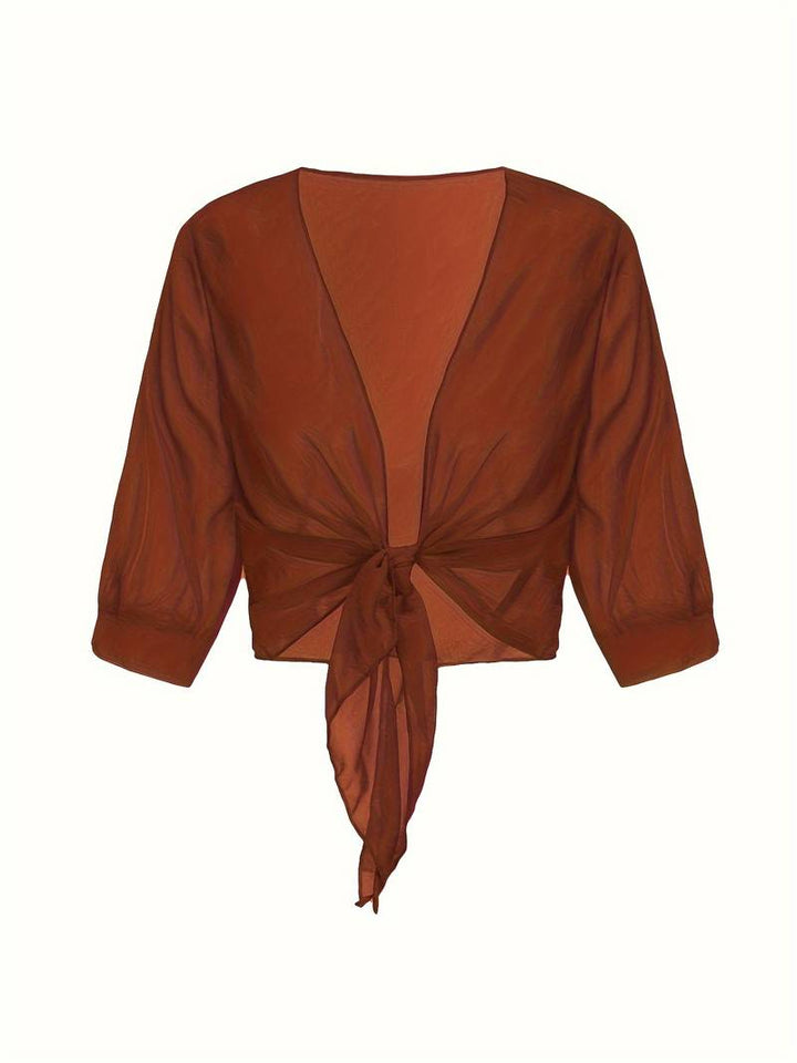 Marielle | Women’s Airy Open-Front Blouse
