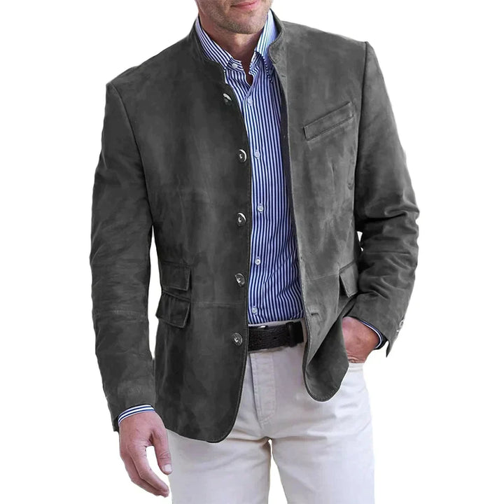 Julian | Modern Slim-Fit Blazer With Stand Collar For Men