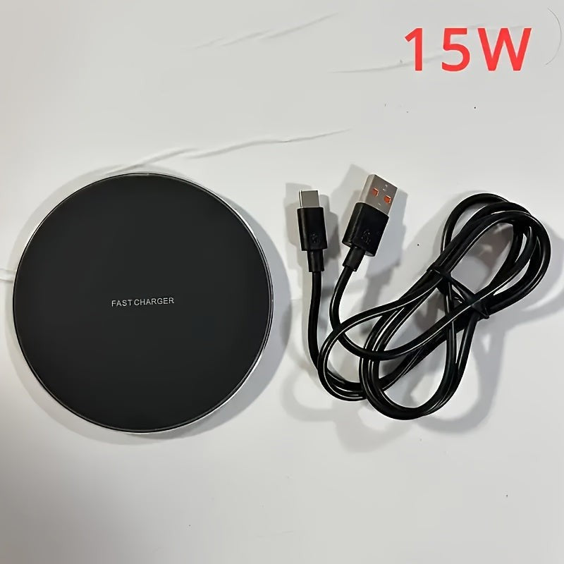Wireless charging pad with a phone on it - product photo 7