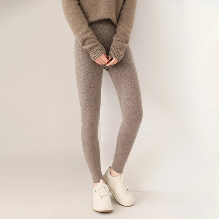 Fine-knit high-waist wool leggings - product photo 8