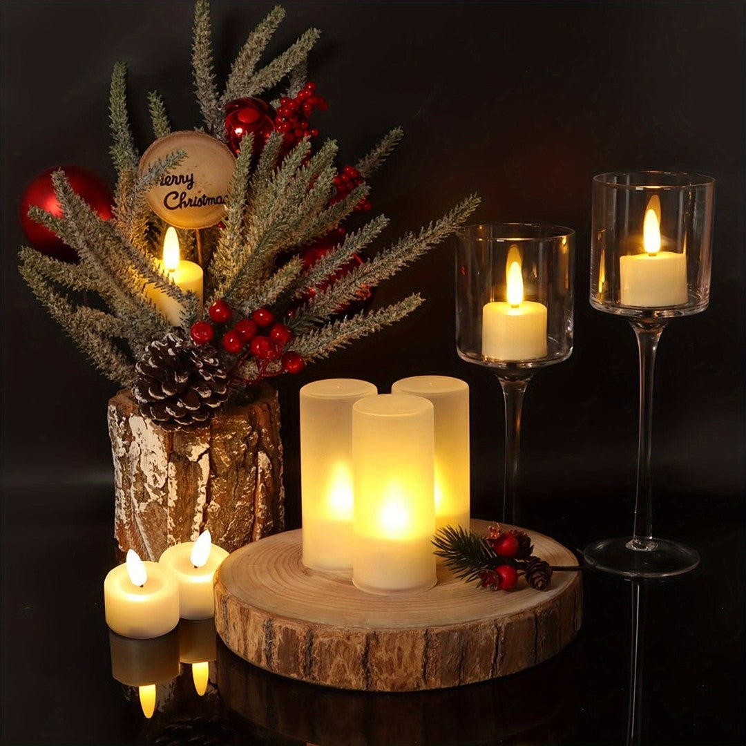 Flameless LED tea lights with a flickering effect - product photo 5