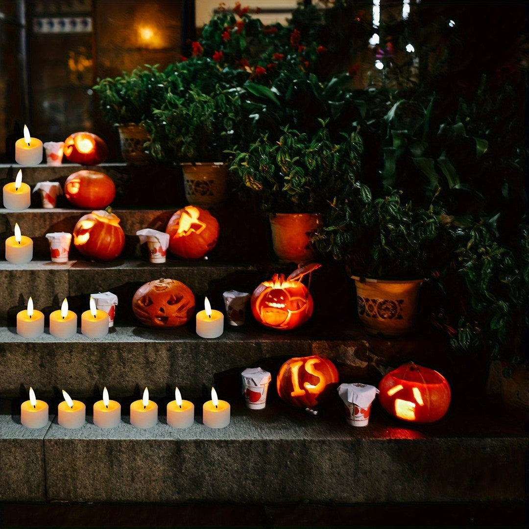 Flameless LED tea lights with a flickering effect - product photo 8