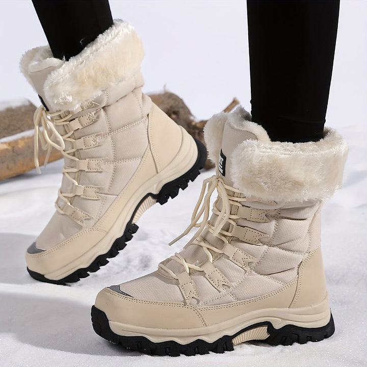 Fleece-lined women's winter boots with a grip sole - product photo 1