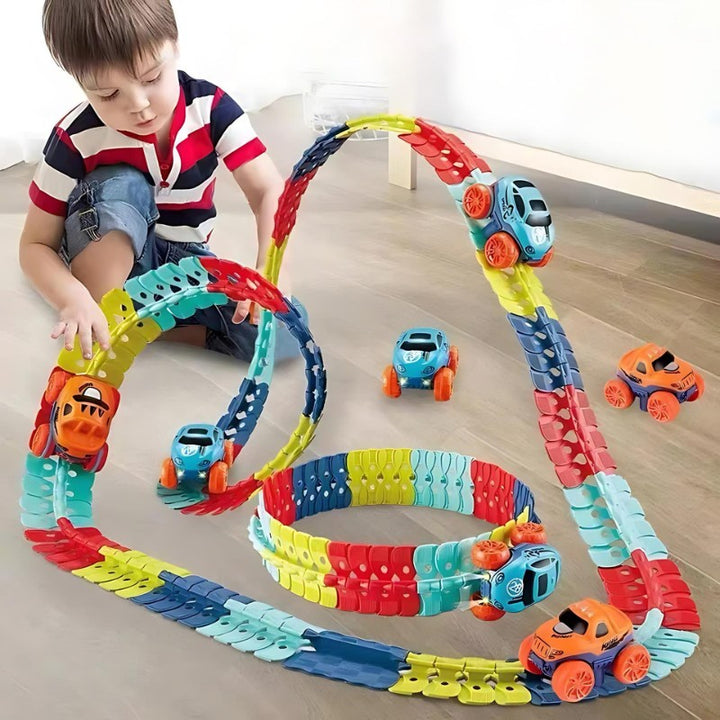 Flexible bendable car track built into a loop - product photo 1