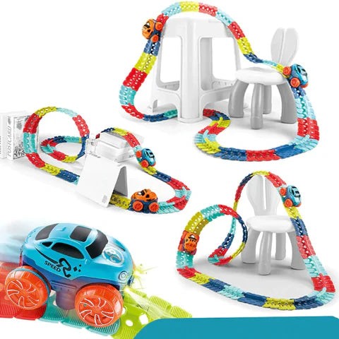 Flexible bendable car track built into a loop - product photo 3