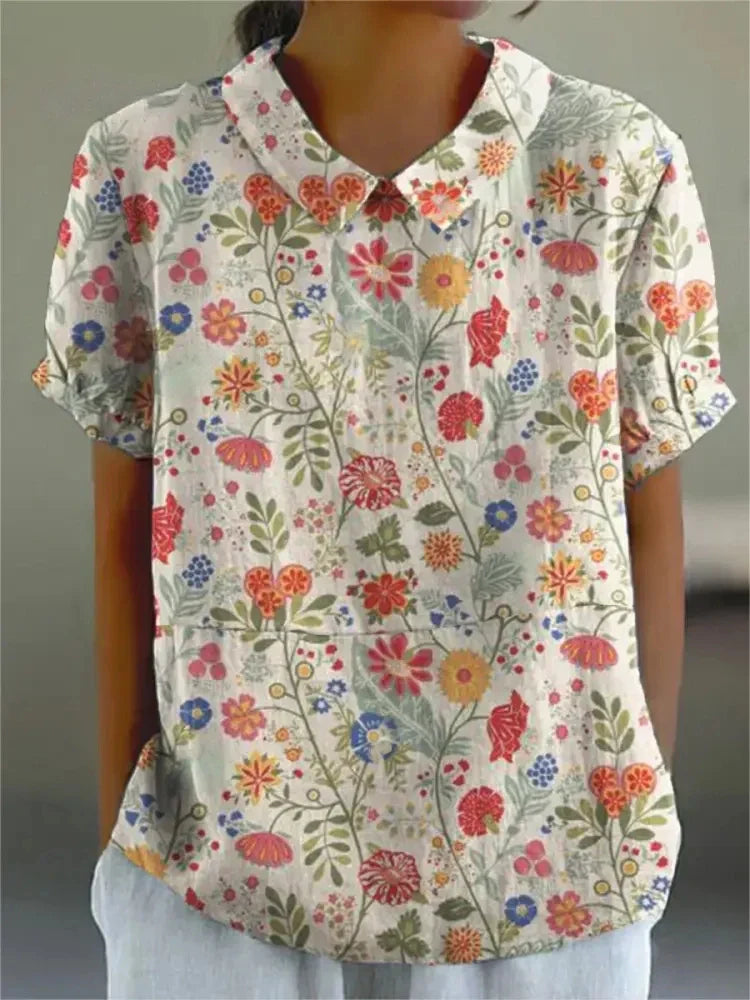 Hazel | Women’s Vintage Floral Casual Blouse