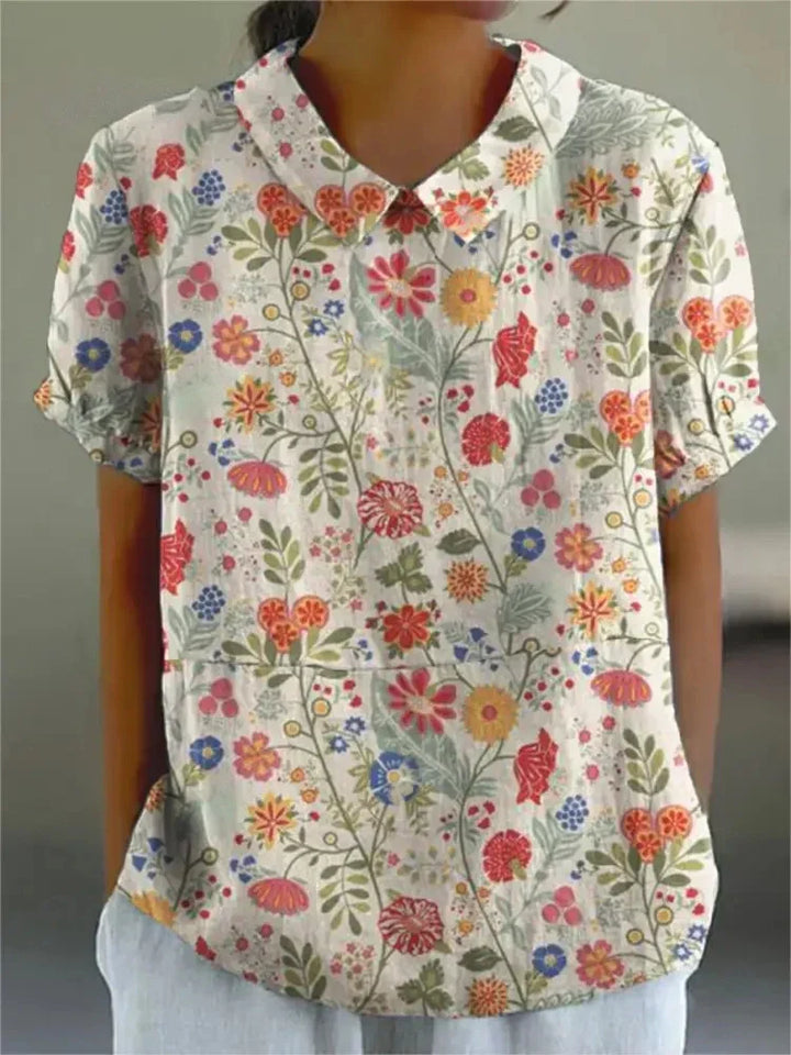 Hazel | Women’s Vintage Floral Casual Blouse