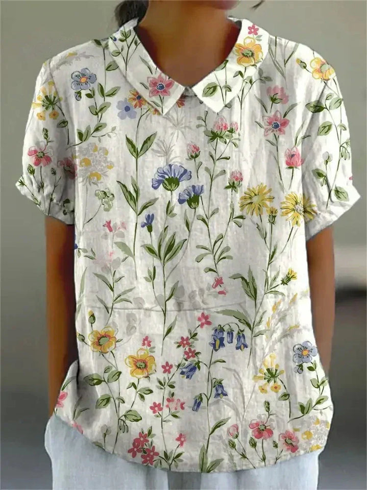 Hazel | Women’s Vintage Floral Casual Blouse