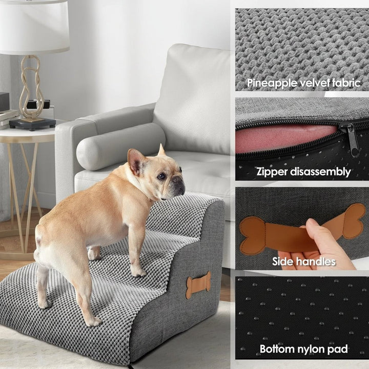 Foam dog steps beside a bed - product photo 6