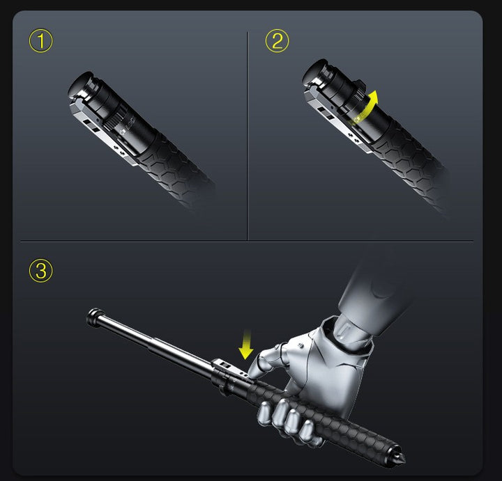 Foldable aluminum hiking stick with an ergonomic anti-slip grip - product photo 5