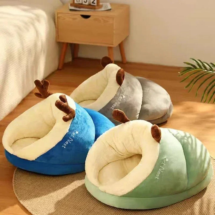 Foldable padded dog bed with raised sides - product photo 2