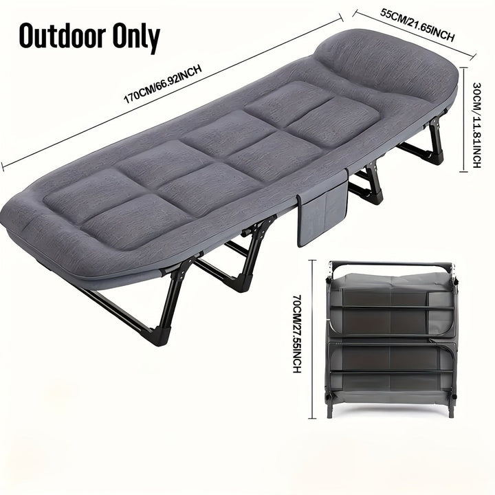 Folding camping cot with an aluminum frame - product photo 2
