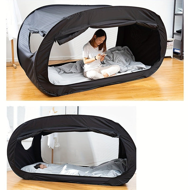 Folding tent bed with a water-repellent canopy - product photo 1