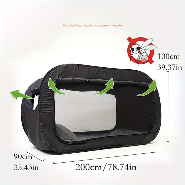 Folding tent bed with a water-repellent canopy - product photo 6