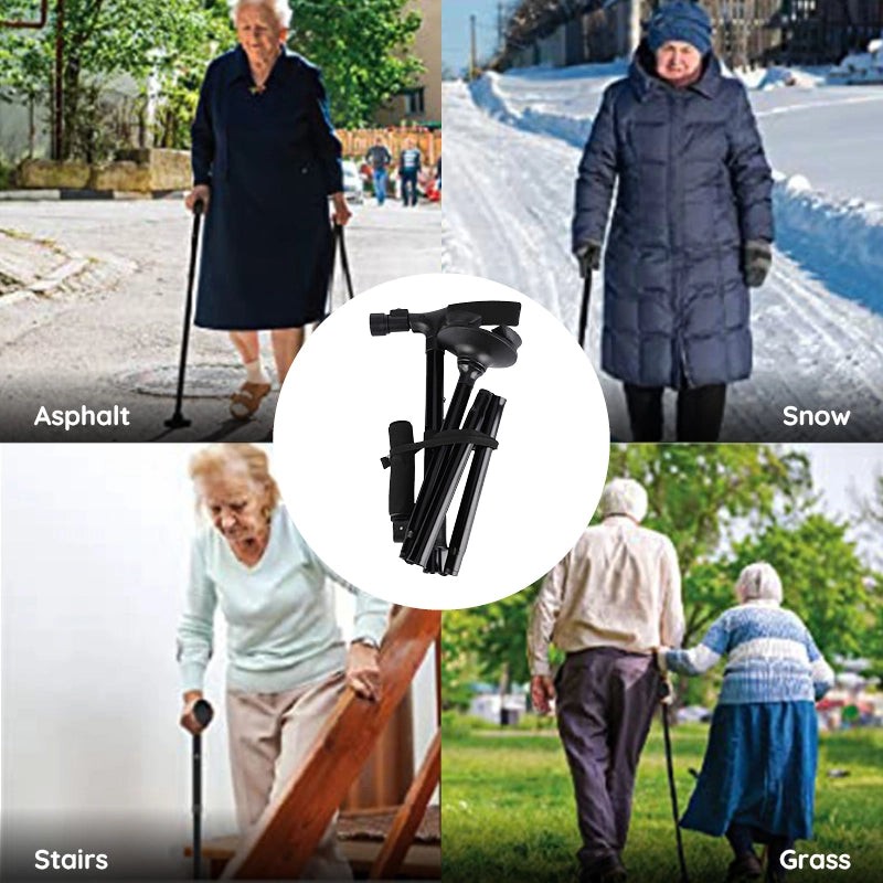 Folding walking stick with an LED light - product photo 14