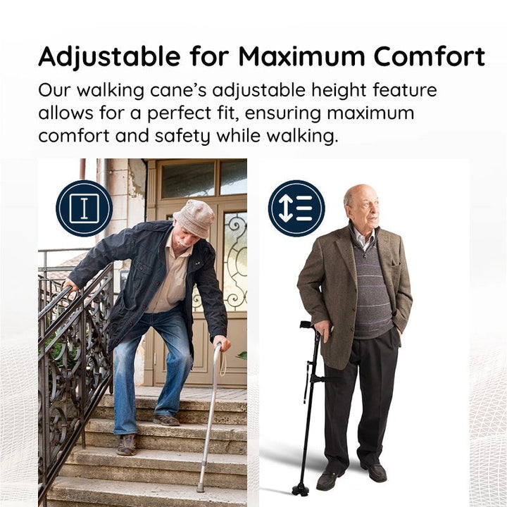 Folding walking stick with an LED light - product photo 3