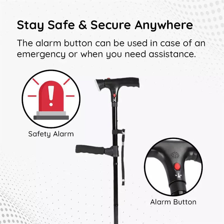 Folding walking stick with an LED light - product photo 7