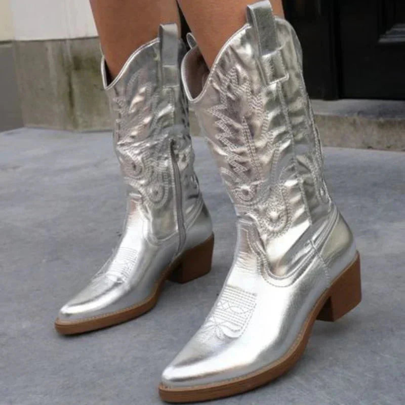 Luna | Western-Inspired Mid-Calf Boots With Modern Cowgirl Style