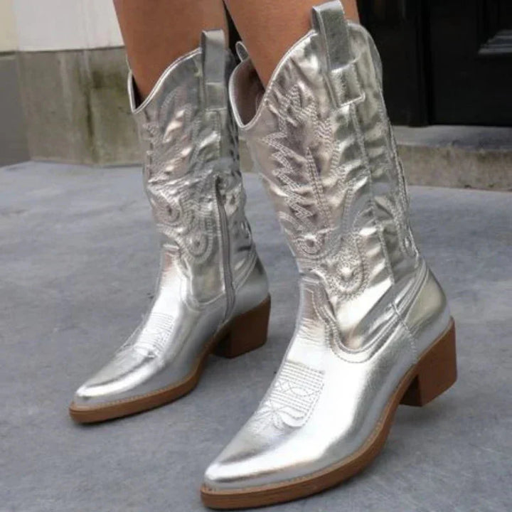 Luna | Western-Inspired Mid-Calf Boots With Modern Cowgirl Style