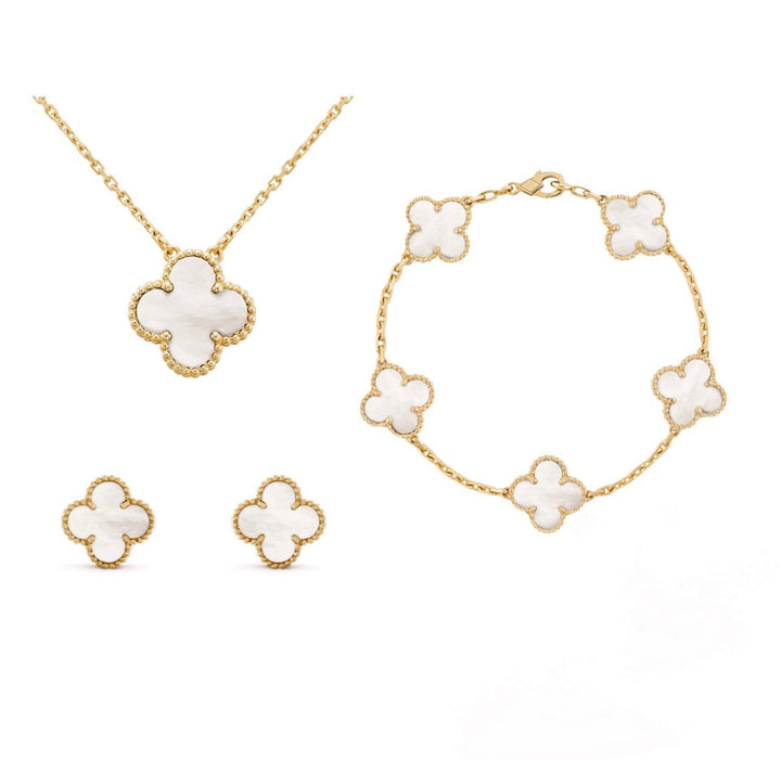 Four-leaf clover jewelry set - product photo 1