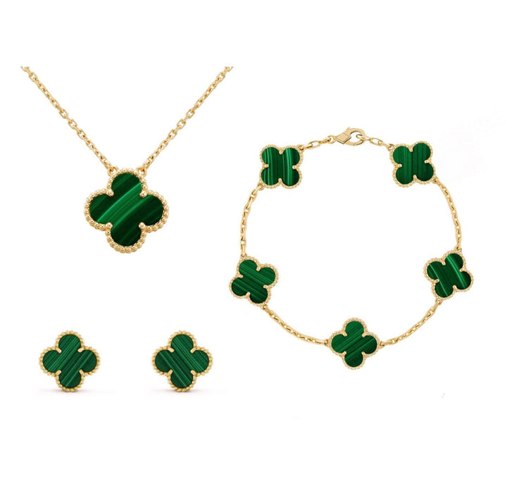 Four-leaf clover jewelry set - product photo 4