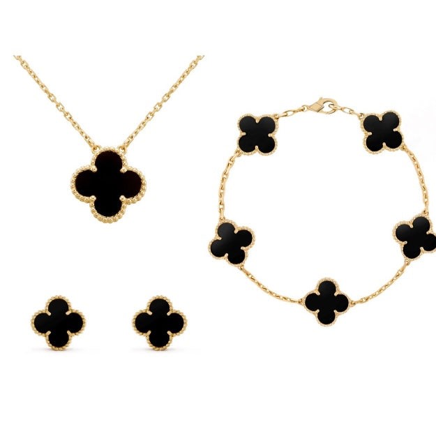 Four-leaf clover jewelry set - product photo 5