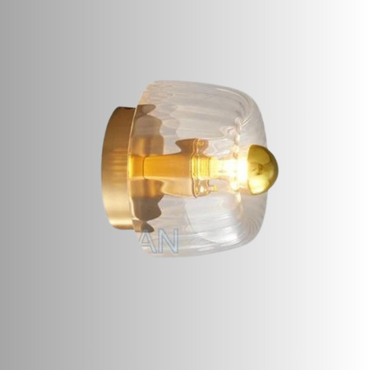 Frosted glass globe wall light on a metal base - product photo 10