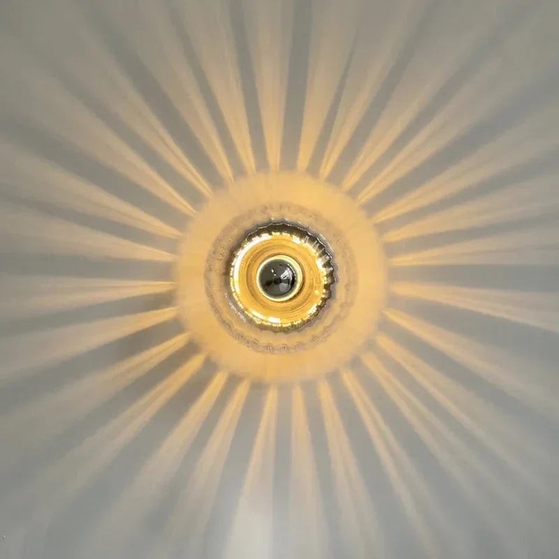 Frosted glass globe wall light on a metal base - product photo 2