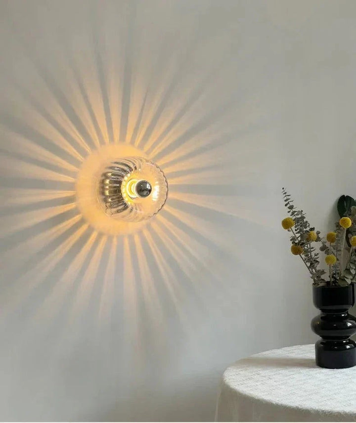 Frosted glass globe wall light on a metal base - product photo 7