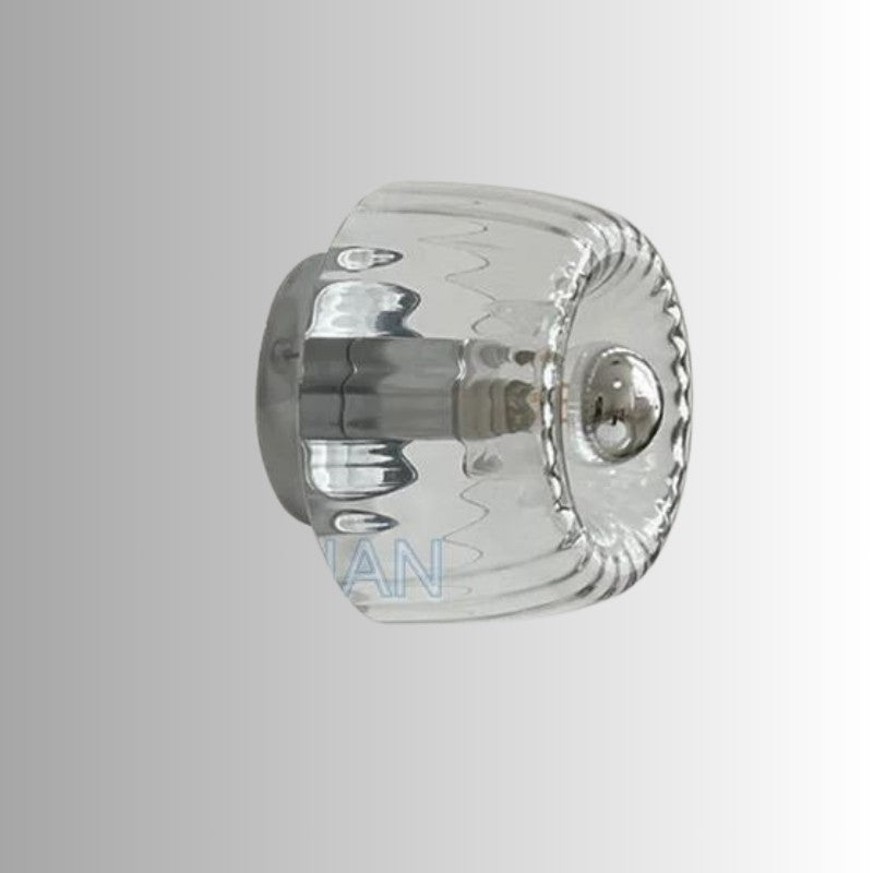 Frosted glass globe wall light on a metal base - product photo 9