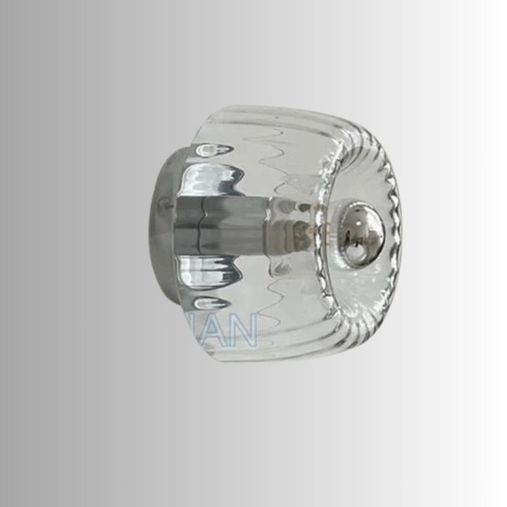 Frosted glass globe wall light on a metal base - product photo 9