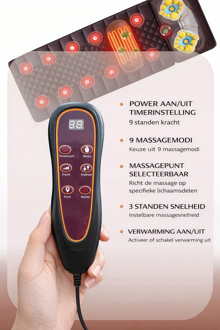 Full-length vibrating massage mat with a contoured surface - product photo 6