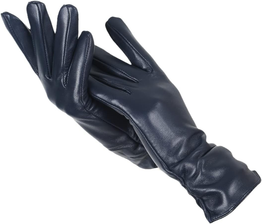 Genuine leather gloves with a sheepskin lining - product photo 1