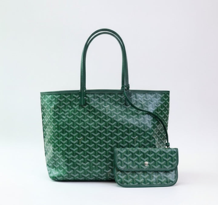Geometric print tote bag with a matching pouch - product photo 2