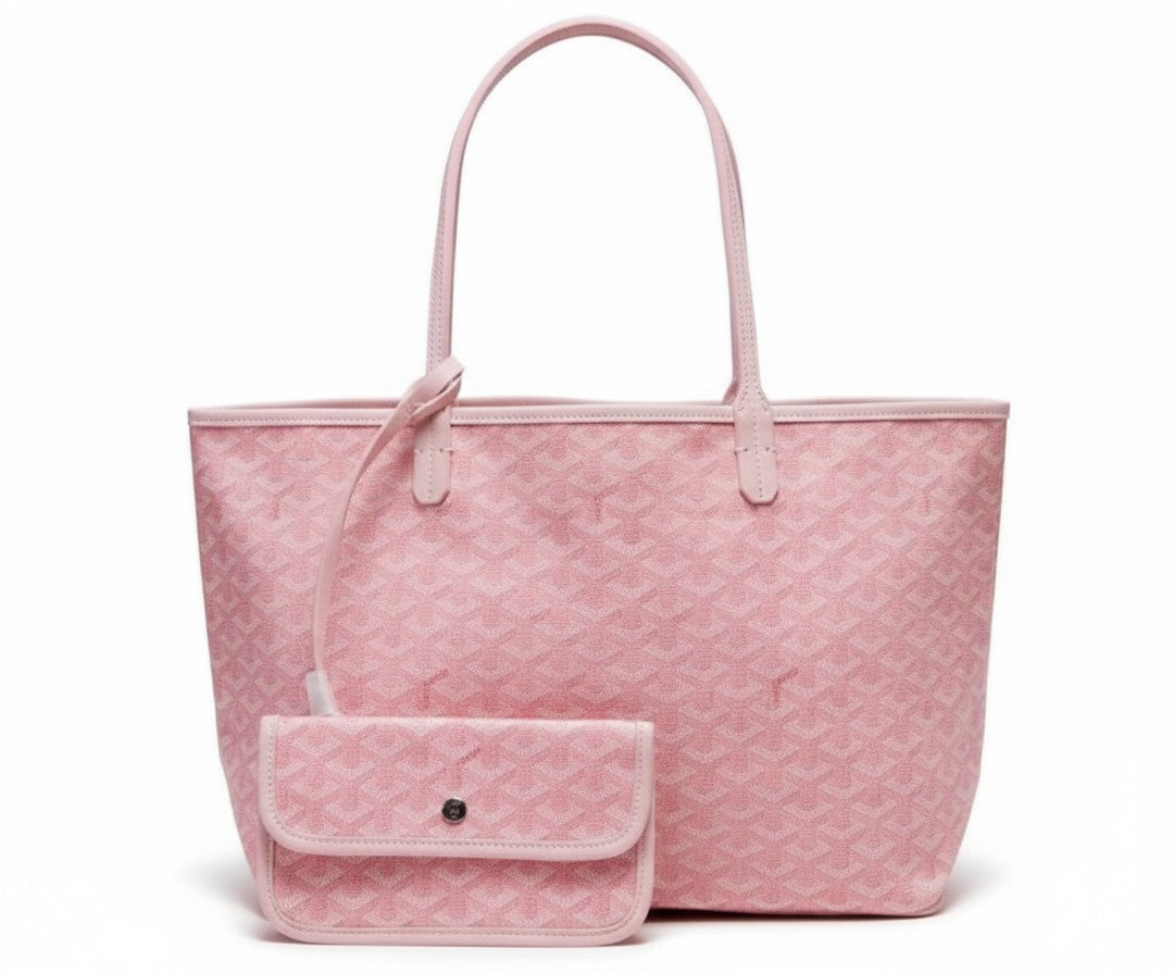 Geometric print tote bag with a matching pouch - product photo 5