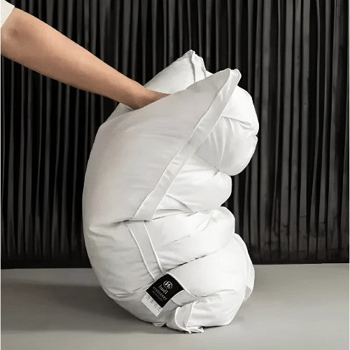 Goose down pillow on a made bed - product photo 2