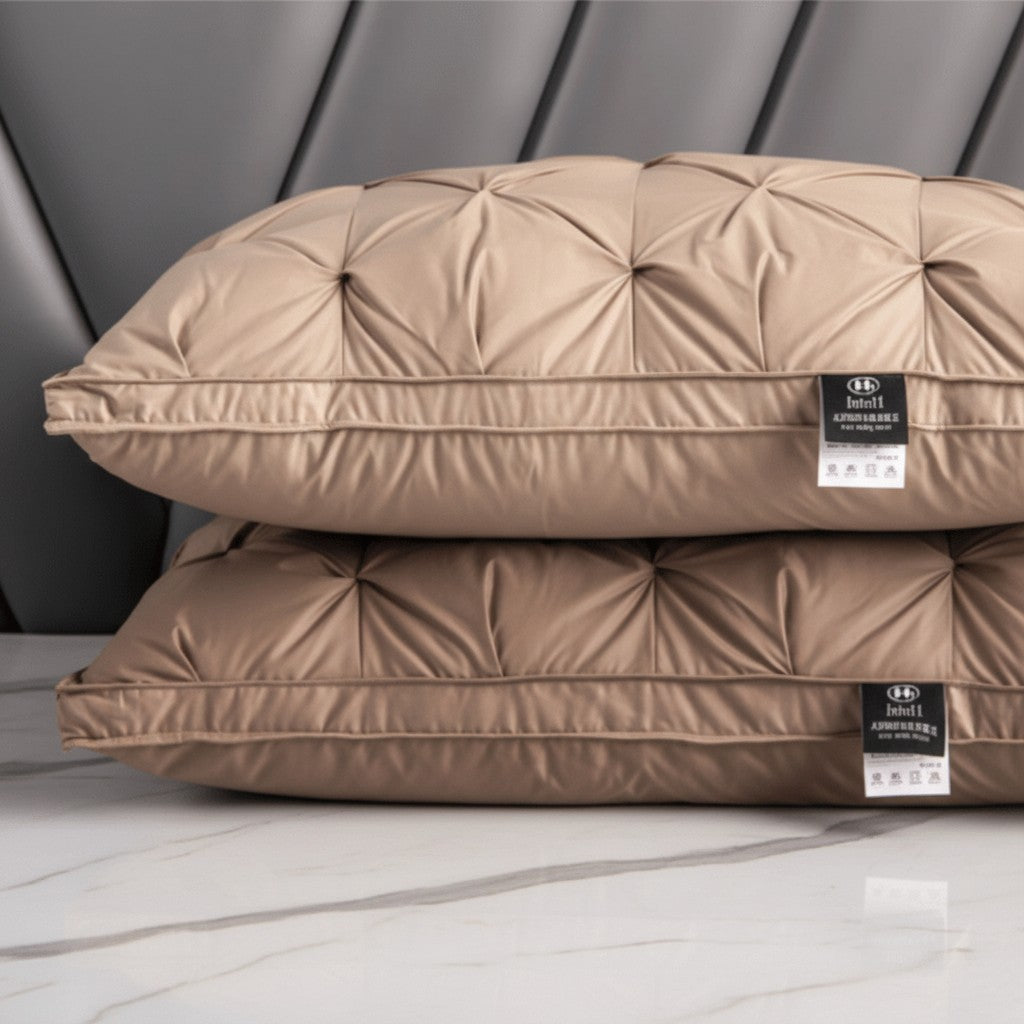 Goose down pillow on a made bed - product photo 3