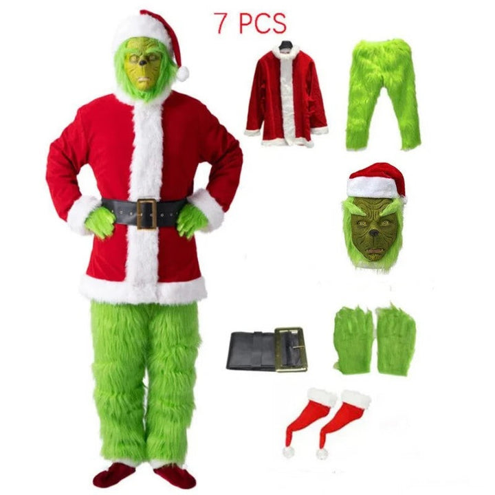 Green grump Christmas costume with accessories - product photo 1