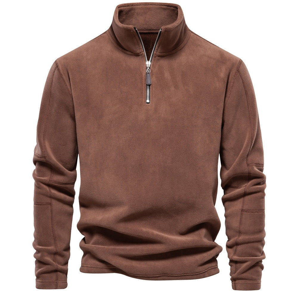 Half-zip fleece pullover in soft fabric - product photo 3