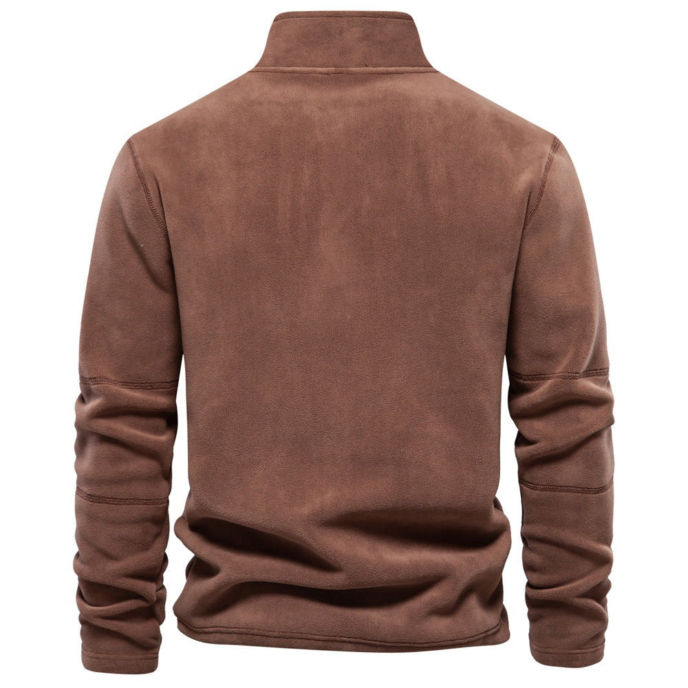 Half-zip fleece pullover in soft fabric - product photo 4