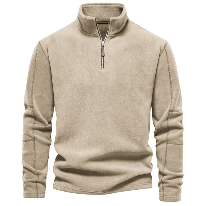 Half-zip fleece pullover in soft fabric - product photo 5