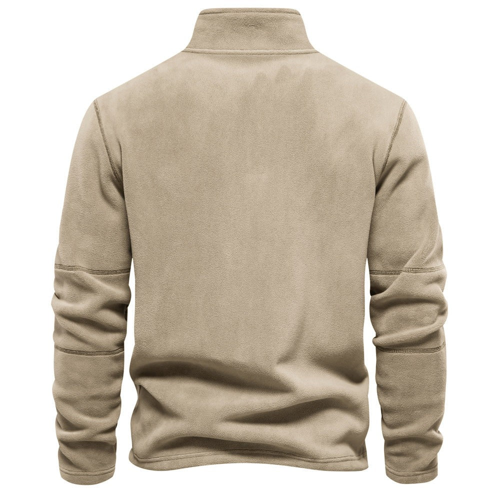 Half-zip fleece pullover in soft fabric - product photo 6