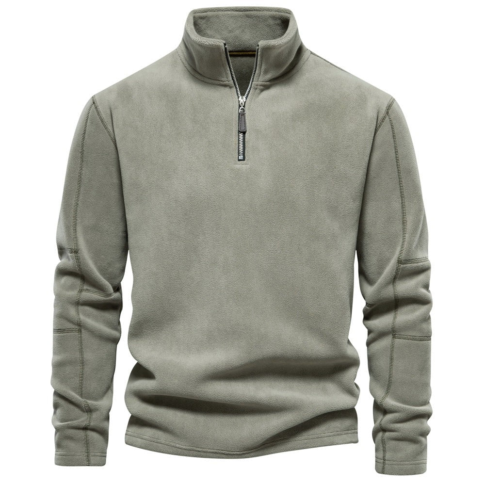 Half-zip fleece pullover in soft fabric - product photo 7
