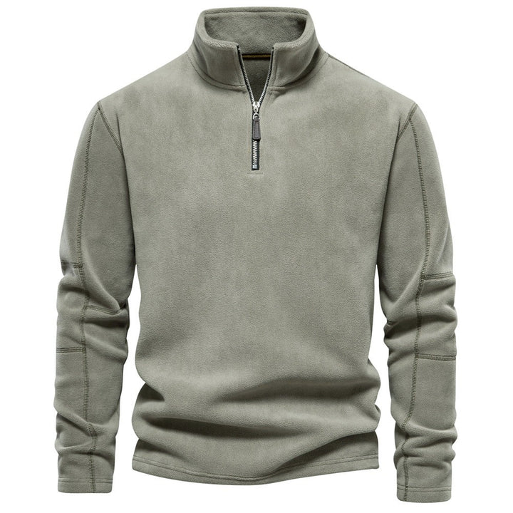 Half-zip fleece pullover in soft fabric - product photo 7