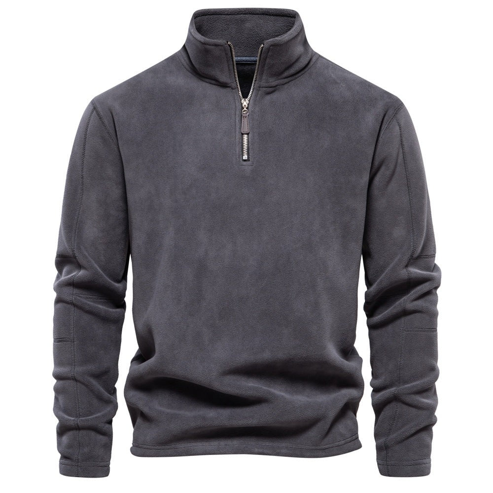 Half-zip fleece pullover in soft fabric - product photo 9